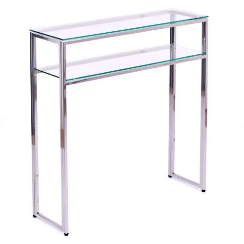 Консольный стол 1044-CS clear серебряный AllConsoles 80x25x80