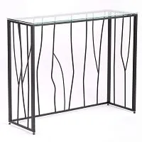 Консольный стол 1021-CB clear черный муар AllConsoles 100x35x80