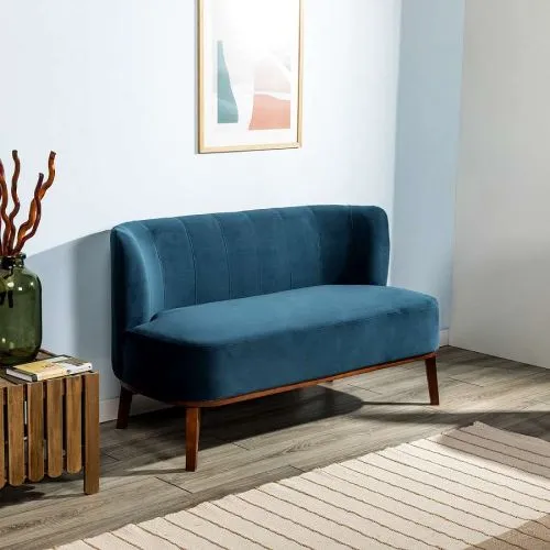 Диван в скандинавском стиле Diag blue 75*62*132 см фото 15