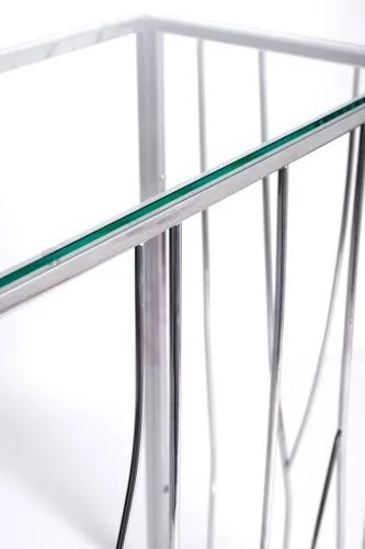 Консольный стол 1021-CS clear серебряный AllConsoles 100x35x80 фото 5