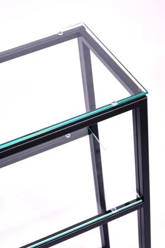 Консольный стол 1014-CB clear черный муар AllConsoles 80x25x80 фото 5