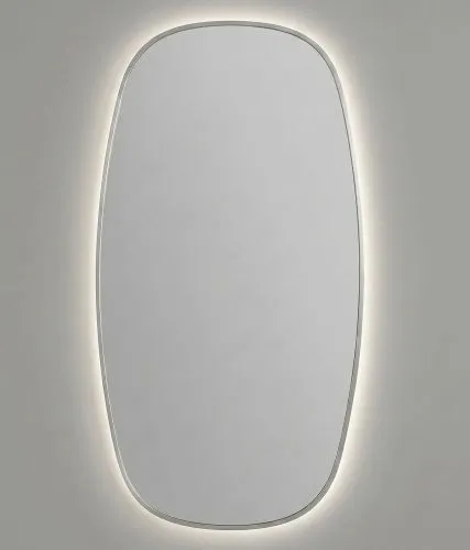 Ovo M LED Silver Зеркало в раме с подсветкой