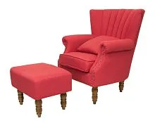 Кресло с пуфом Lab red 5KS24036-R красный