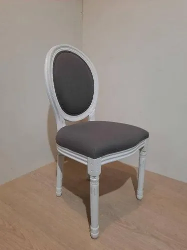 Стул медальон Volker grey+white / серый + белый фото 3