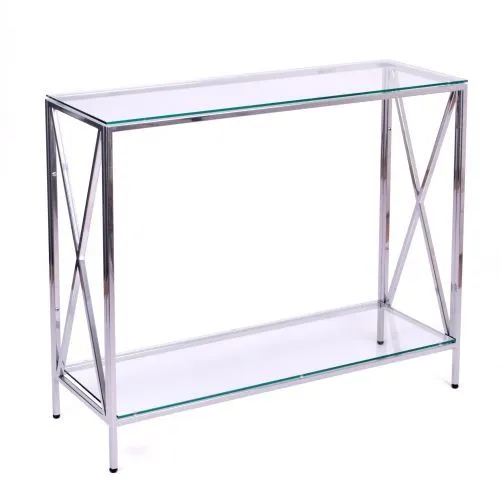 Консольный стол 1031-CS clear серебряный AllConsoles 100x35x80 фото 7