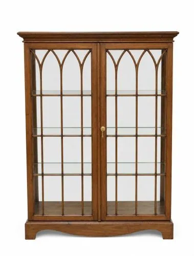 Стеклянная витрина для гостиной DCGB2D-M из массива махагони Фото фото 6