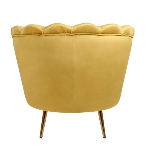 Кресло ракушка Pearl yellow желтый 75*75*85 см фото 4