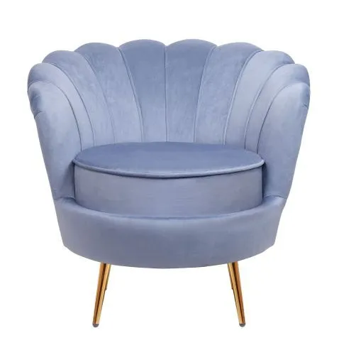 Кресло ракушка голубое Pearl sky 75*75*85 см