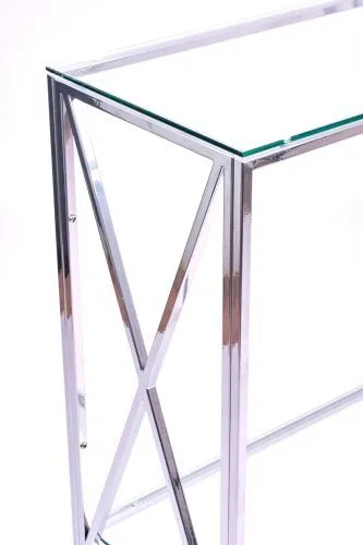 Консольный стол 1033-CS clear серебряный AllConsoles 80x35x80 фото 6