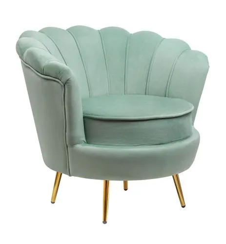 Кресло ракушка зеленое Pearl green 75*75*85 см фото 3