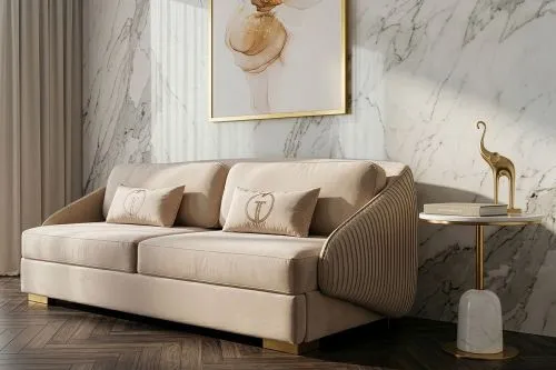 Диван Палаццо(Palazzo) 240М трехм. раскладной беж Ром07+Ром07 240*105*95см фото 8