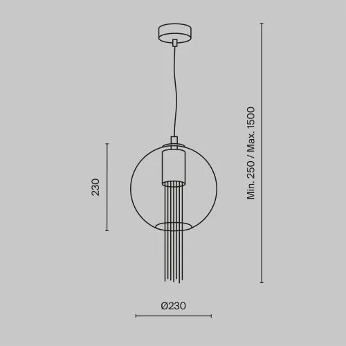Подвесной светильник Maytoni P095PL-01BZ1 фото 8