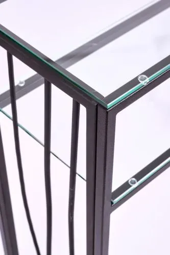 Консольный стол 1124-CB clear черный муар AllConsoles 80x25x80 фото 2