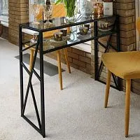 Консольный стол 1091-CB grey черный муар AllConsoles 100x35x80