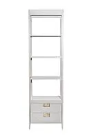 151SV-000019 Шкаф-витрина открытый узкий с тумбой прикроватной с 2-мя ящиками