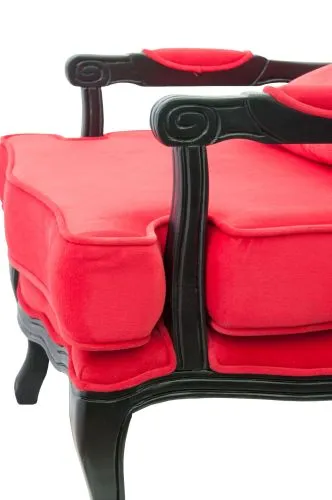 Кресло Nitro RED из массива, 95*68*69 см, велюр красный фото 5