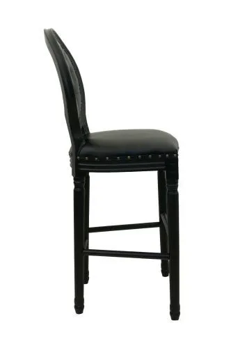 Стул мягкий барный Filon button black, черный фото 6
