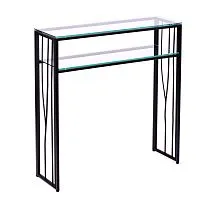 Консольный стол 1124-CB clear черный муар AllConsoles 80x25x80