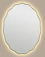 Fancy Oval LED Gold Зеркало в раме с подсветкой