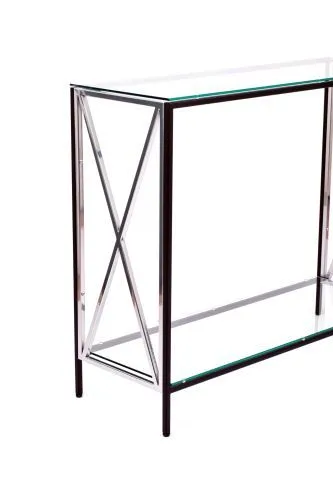 Консольный стол 1031-CB_S clear черный муар, серебряный AllConsoles 100x35x80 фото 5