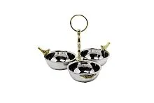 95IM-0099 Менажница "Птицы (Birds)" 3 чаши н/ж сталь d21*17см