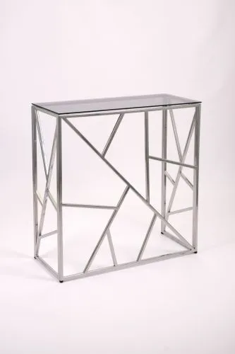 Консольный стол 1053-CS grey серебряный AllConsoles 80x35x80
