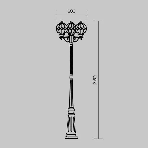 Садово-парковый светильник Outdoor O023FL-03G фото 8