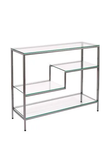 Консольный стол 1011-CS clear серебряный AllConsoles 100x35x80