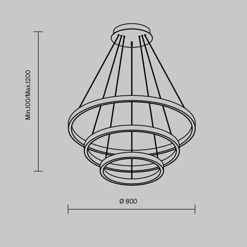 Подвесной светильник Maytoni MOD058PL-L100BSK фото 2