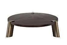 58DB-17191 Стол журнальный Конг (Kong) темный орех d161,5*43см,столешница d140