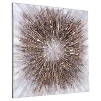 Фактурная картина в нежных тонах с абстрактным рисунком 80 x 3 x 80 см