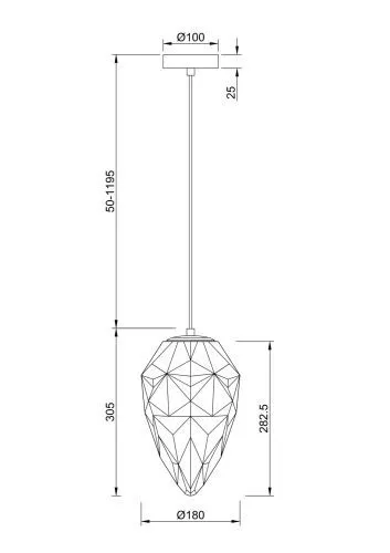Подвесной светильник Maytoni P052PL-01BL фото 2