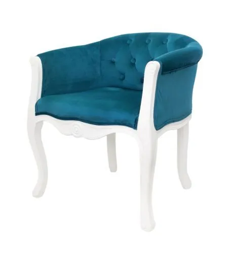 Кресло KANDY BLUE+WHITE, голубой фото 4