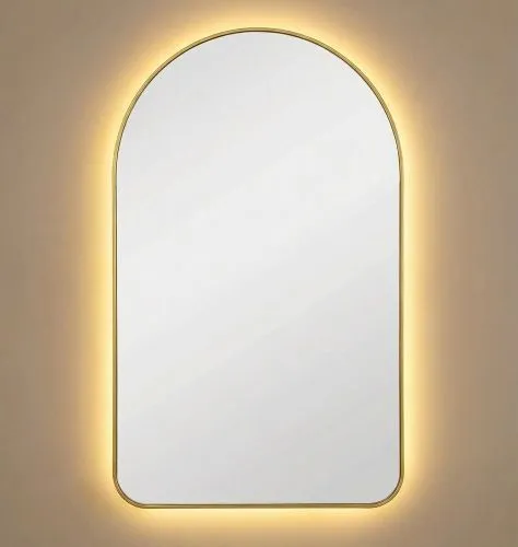 Arch M LED Gold Зеркало в раме с подсветкой