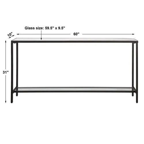 Консольный столик Hayley Black Uttermost 79*26*153 см фото 7