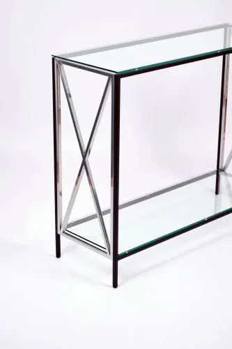 Консольный стол 1031-CB_S clear черный муар, серебряный AllConsoles 100x35x80 фото 6
