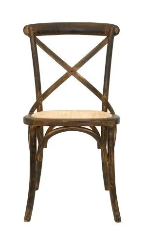 Стул венский CROSS BACK BRONZE бронзовый массив, ротанг