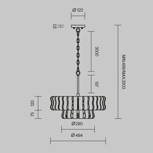 Подвесной светильник Maytoni MOD538PL-05MG фото 2