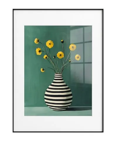 Постер "Flowers & striped vase" фото 2