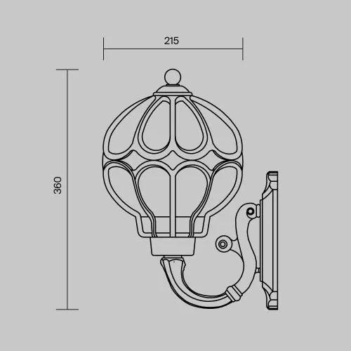 Уличный настенный светильник Outdoor O024WL-01G фото 8