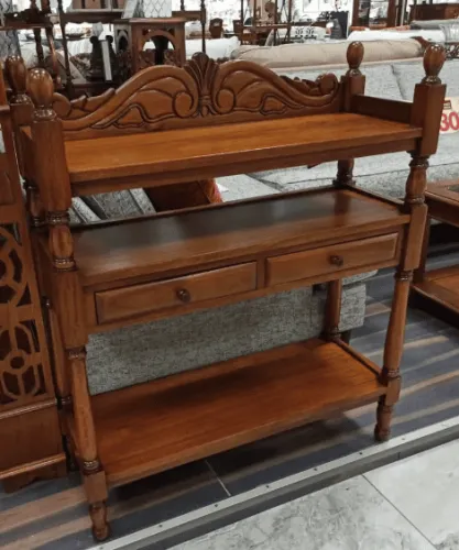 Этажерка с ящиками из массива YTTA-M (орех) 90х33х106 см фото 4