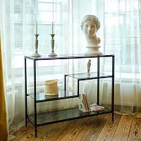 Консольный стол 1011-CB grey черный муар AllConsoles 100x35x80