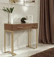 Консоль Palmari с ящиком на металлических ножках 82*41*102 см, орех