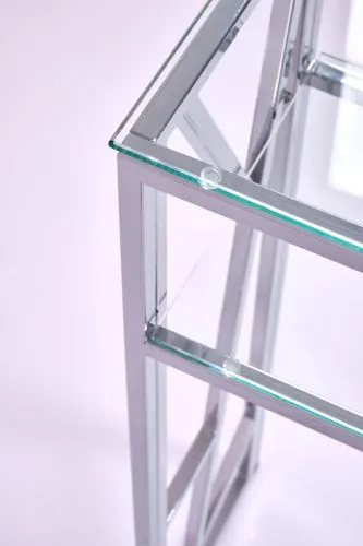 Консольный стол 1094-CS clear серебряный AllConsoles 80x25x80 фото 3