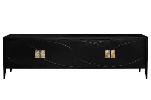 151SV-00005 Тумба под ТВ черная 200*60*40см