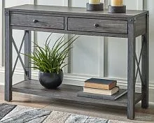T175-4 Стол-консоль Freedan Ashley Furniture 76*35*111 см, серый