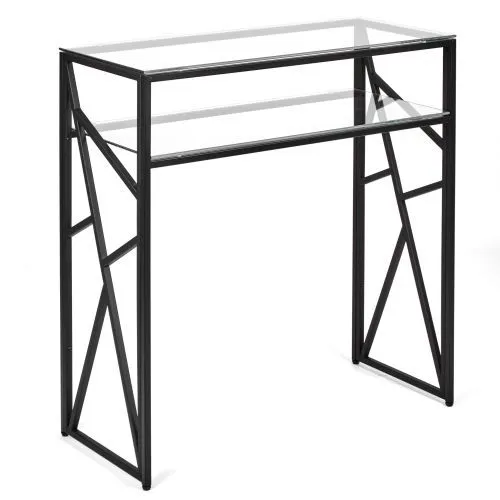 Консольный стол 1093-CB clear черный муар AllConsoles 80x35x80