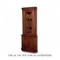 COB-M Витрина угловая из массива, цвет орех 194*50*80 см