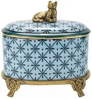 Шкатулка на ножках с кошечкой 13х9х12см