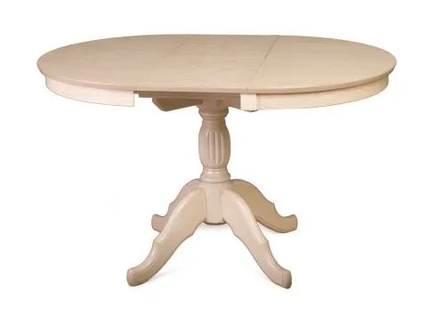 Стол обеденный Lily раскладной, беленый дуб Ø90 см фото 3